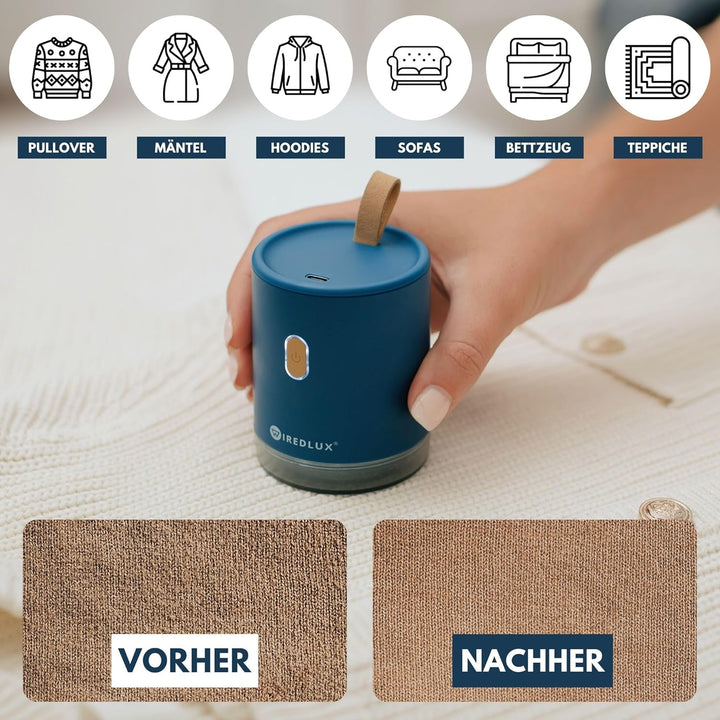 Fusselrasierer elektrisch – Fusselentferner &amp; Entfussler für Kleidung, kompakt &amp; tragbar – wiederauf