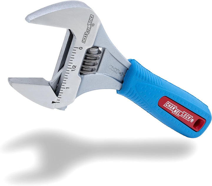 Channellock 6WCB WideAzz Verstellbarer Schraubenschlüssel, 15,2 cm, Code Blue 6-Inch WideAzz, 6-Inch