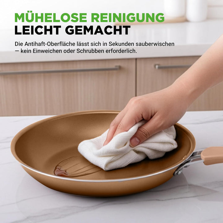 NutriChef Topfset Induktion, Pfannenset 14-teilig, Antihaftbeschichtet, Töpfe &amp; Pfannen PFOA/PFOS-fr