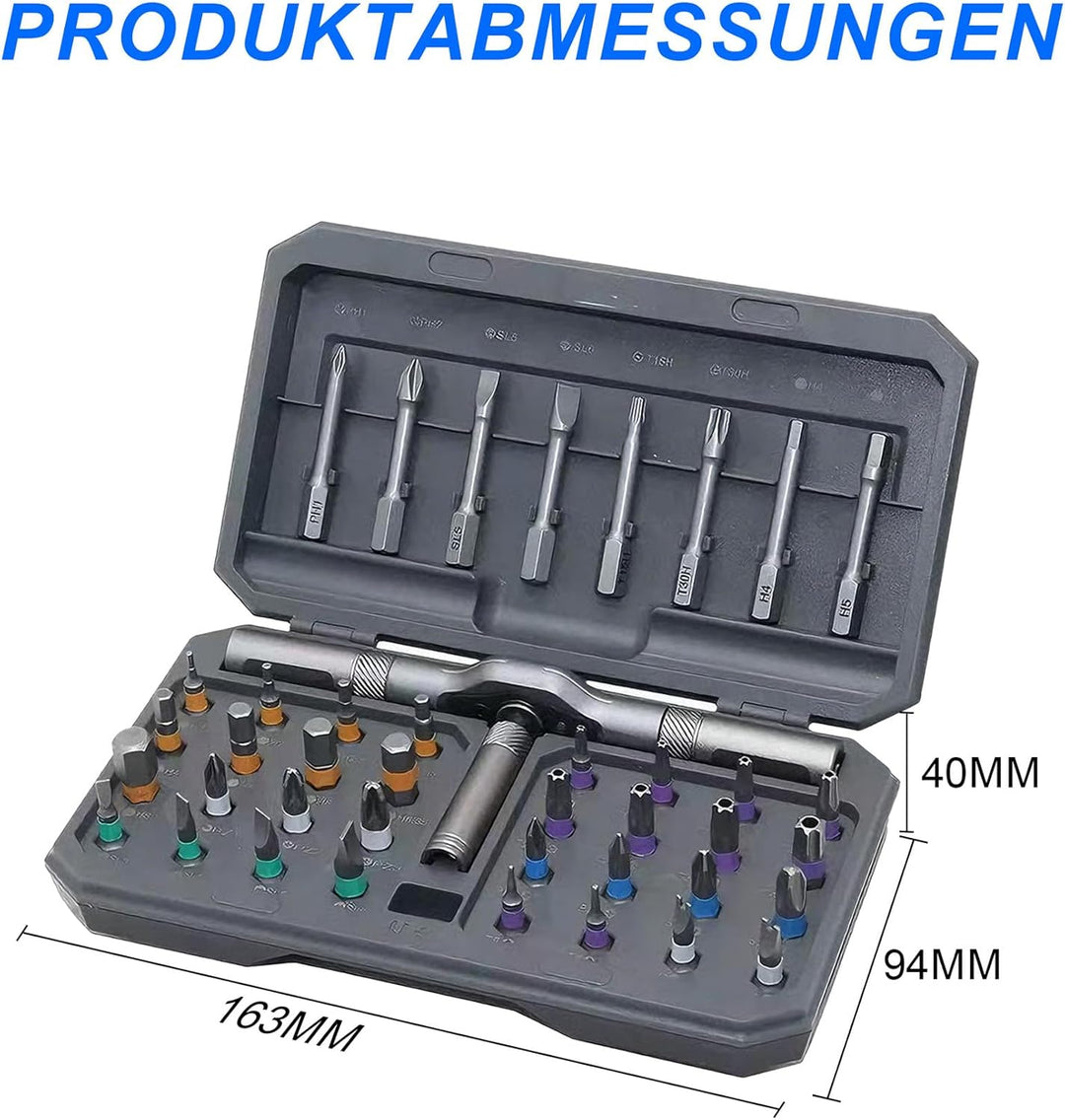 42-in-1 Ratschen Schraubendreher Set - Ratschenschraubendreher Magnetgriff, 42-in-1