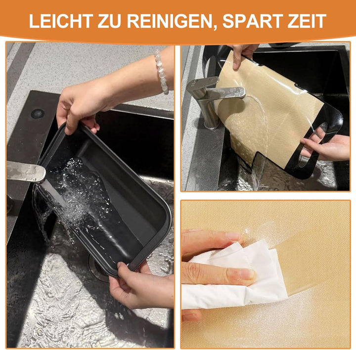 2 Stück Edelstahl Brotbackform - 27.5x15x6cm Kastenform mit 2x Backmatte, Toastbrot Backform Kohlens