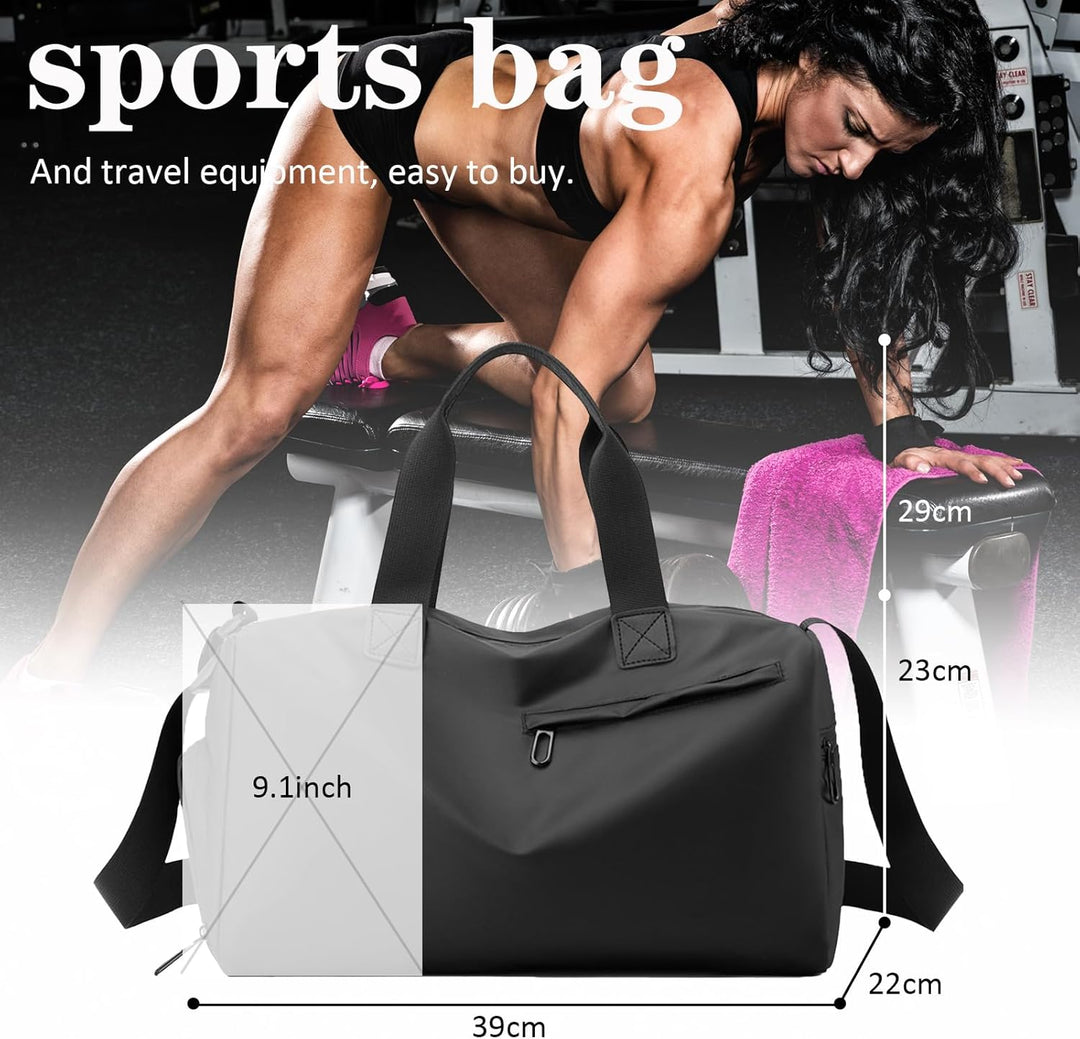 Sporttasche mit Schuhfach &amp; Nassfach, Wasserdicht Gym Tasche, Trainingstasche, Sporttasche Herren, G