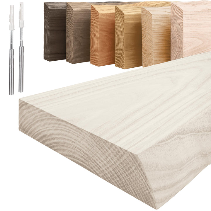 LAMO Manufaktur Schweberegal Holz mit unsichtbarer Befestigung | Wand Regal 70 cm breit für Wohnzimm