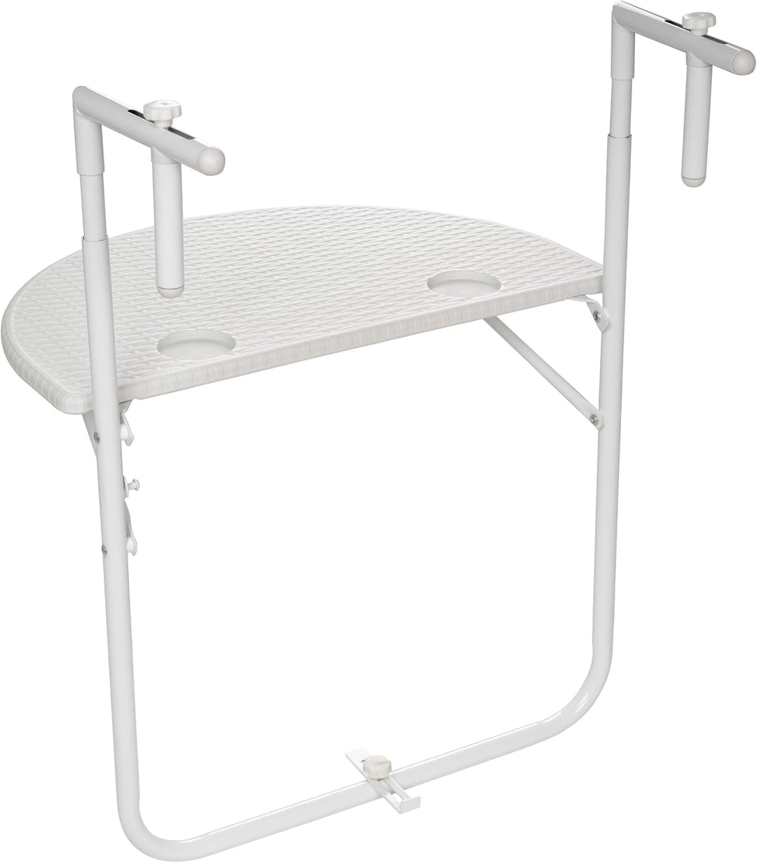 NEXOS klappbarer Balkon-Hängetisch Dalia - Farbe: Weiss, Weiss