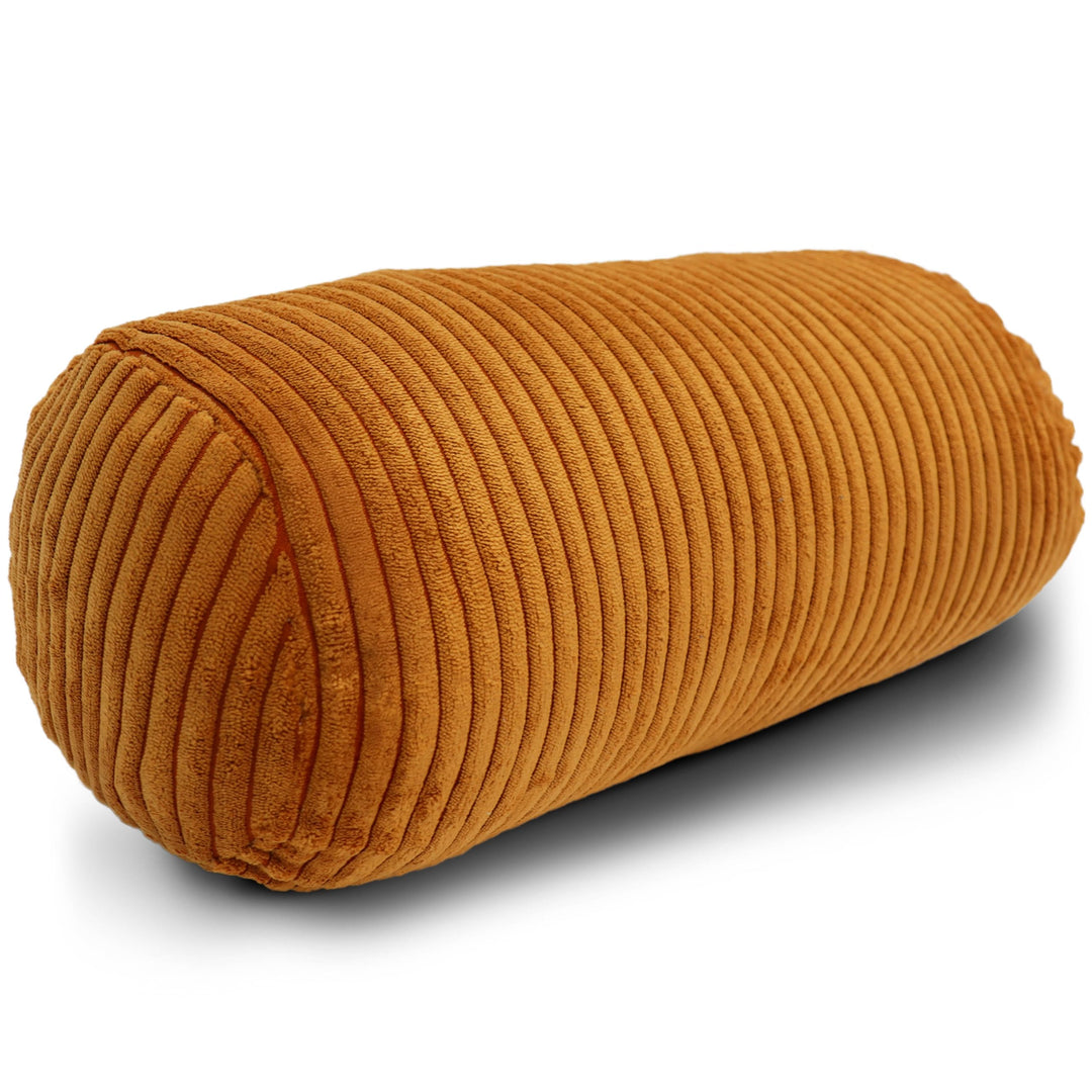 Amilian Nackenrolle mit Bezug 40x15 cm – Cord Kissen mit Füllung – Waschbar – Für Erwachsene &amp; Kinde