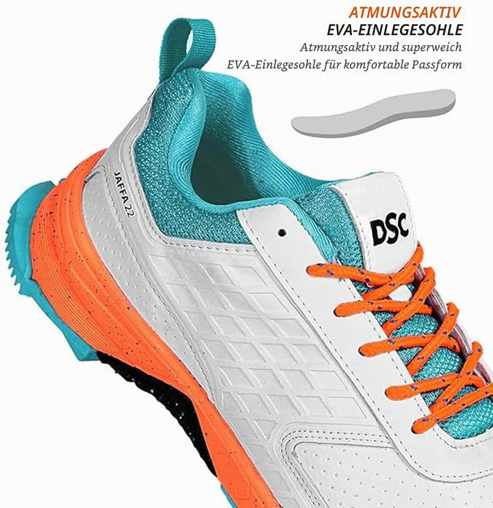 DSC Herren Jaffa 22 Cricketschuhe Cricket-Schuhe, Spikes 40 EU Orange, 40 EU Orange