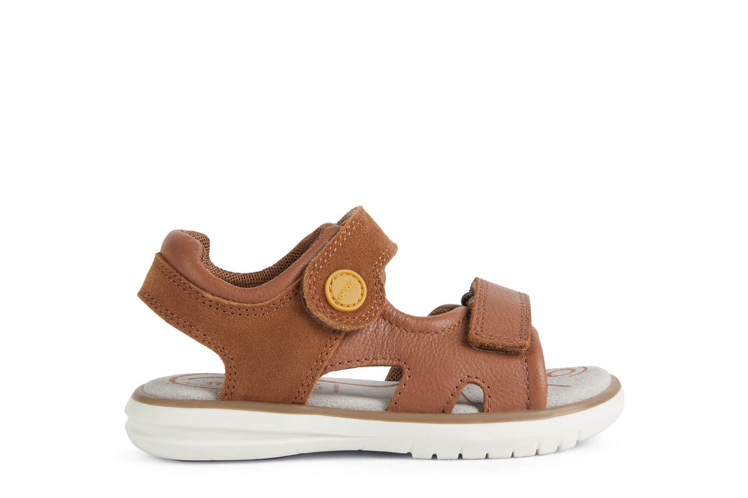 Geox Mädchen J Maratea Boy Sandalen, 26 EU Brown Dk Yellow