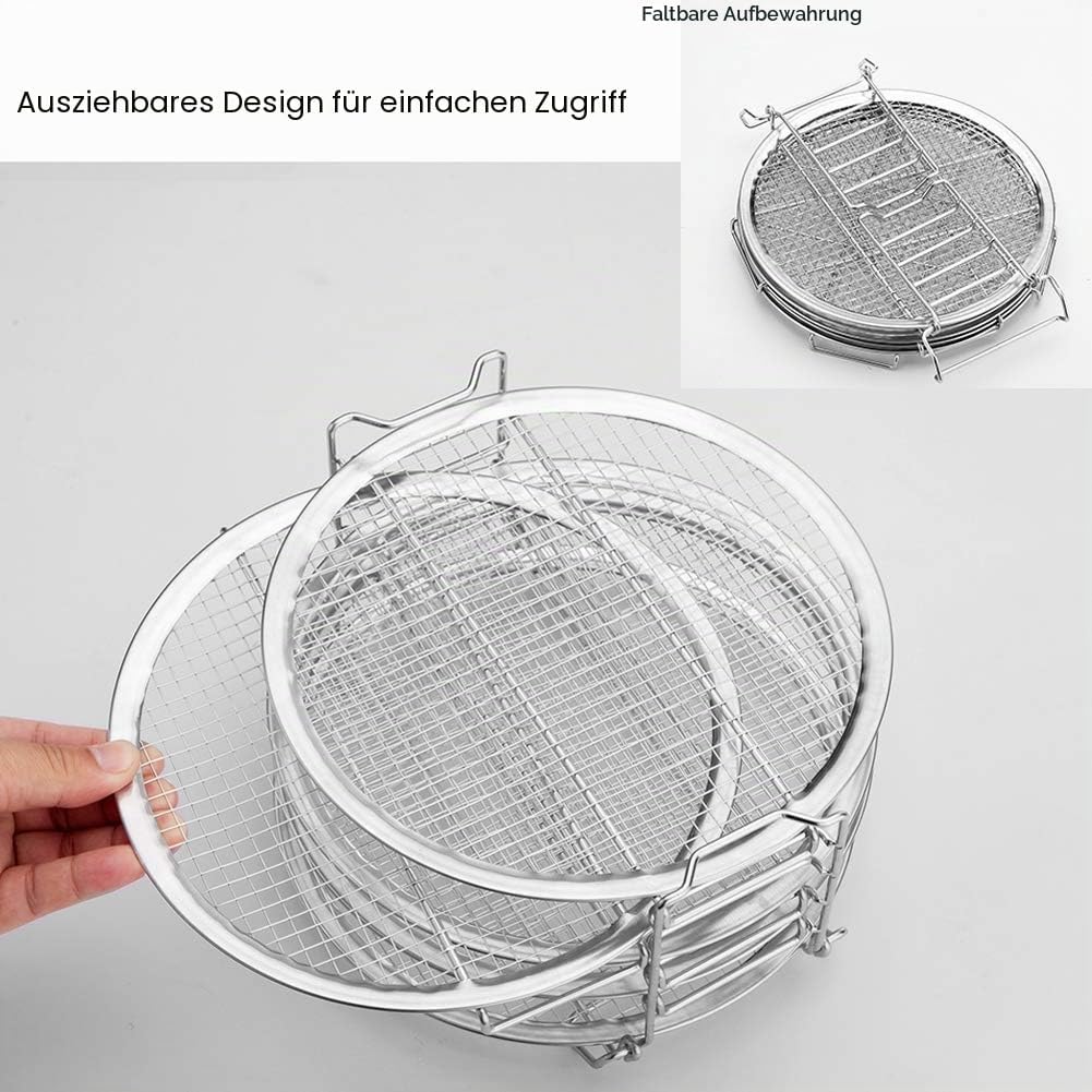 Dehydrator Rack für Ninja Foodi 6,5 &amp; 8 qt, Instant Pot Duo Crisp 8 qt, Lebensmittelqualität Edelsta