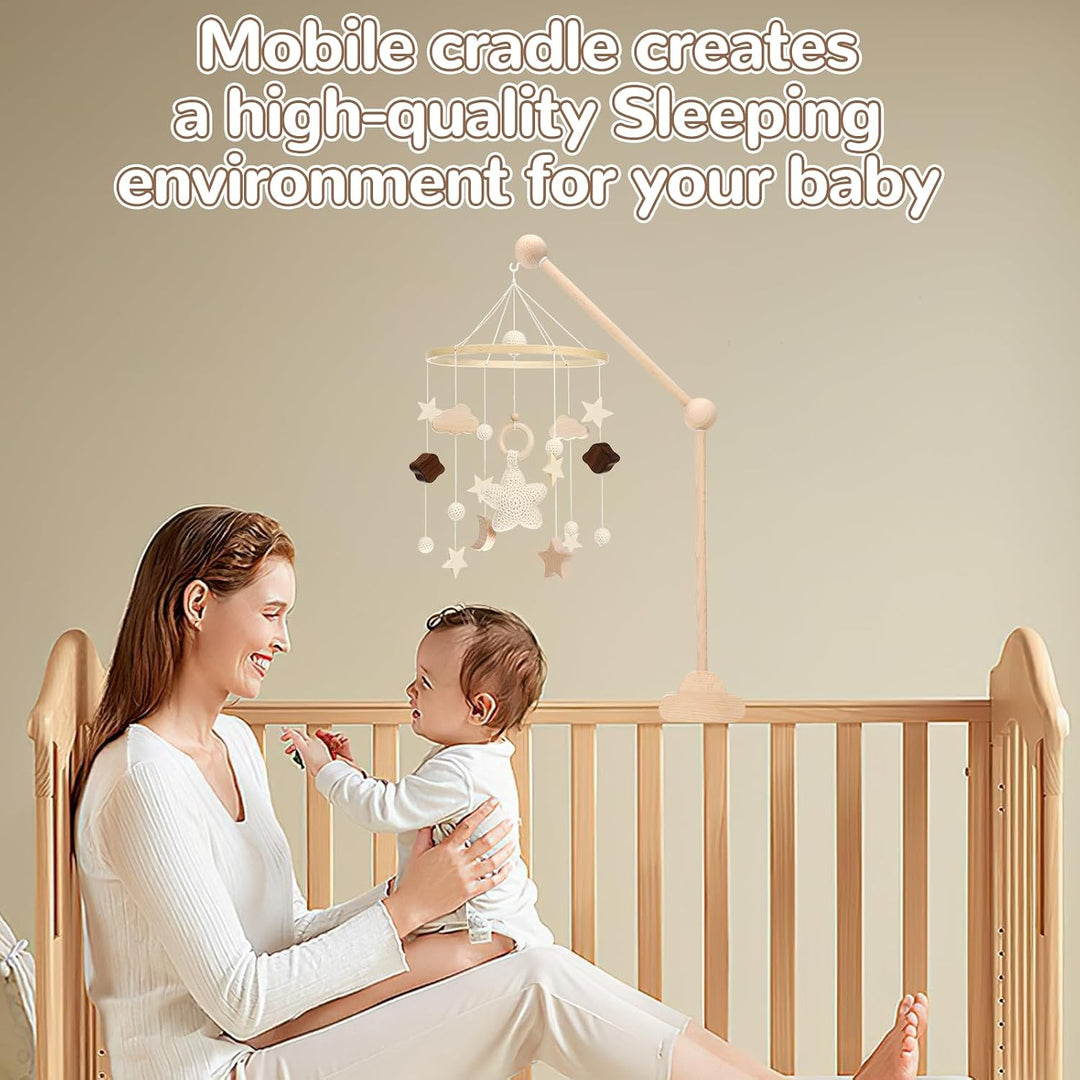 Baby Mobile Halterung für Babybett, Mobile Halterung Holz Wickeltisch, Abnehmbarer Baby-Mobile-Aufhä