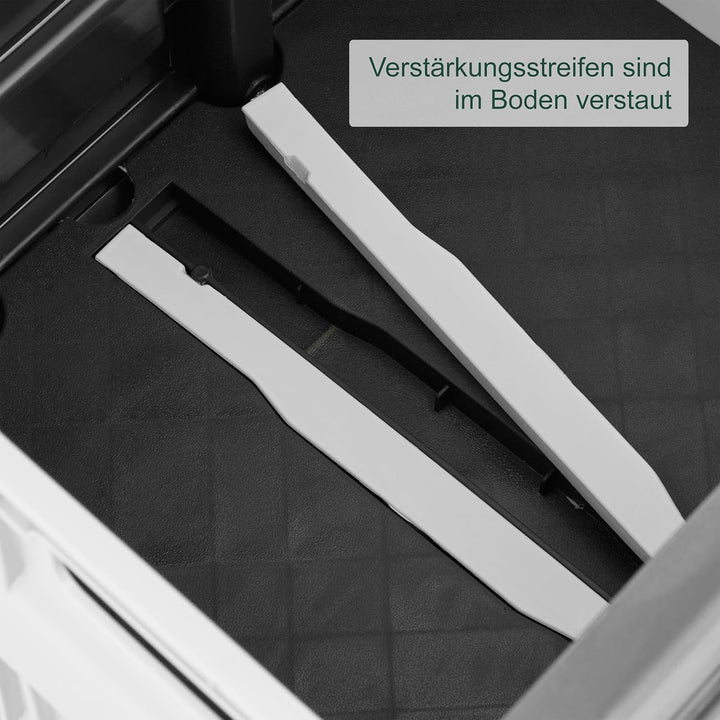 Relaxdays Einkaufstrolley, klappbar, Einkaufskorb mit Rollen, Deckel &amp; Teleskopgriff, bis 35 kg, Rol