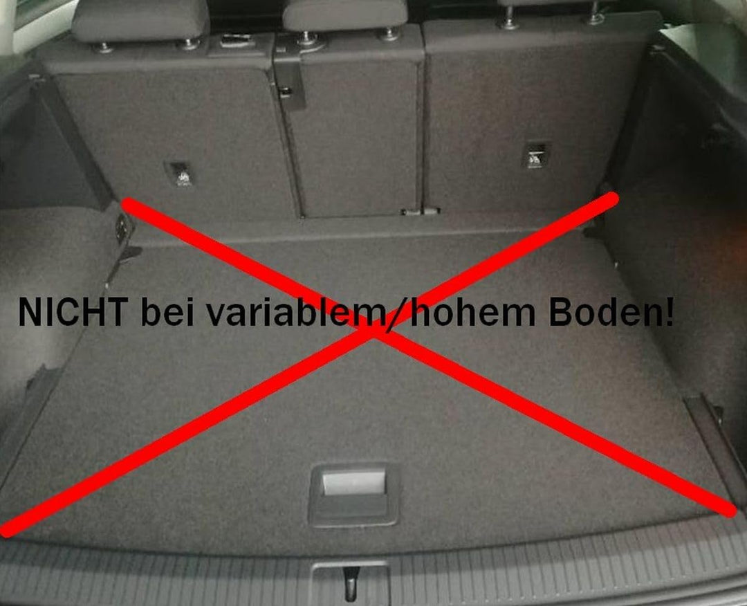 AZUGA Gummi Kofferraumwanne Premium Antirutsch passend für VW Tiguan ab 4/2016-1/2024 (vertiefter St