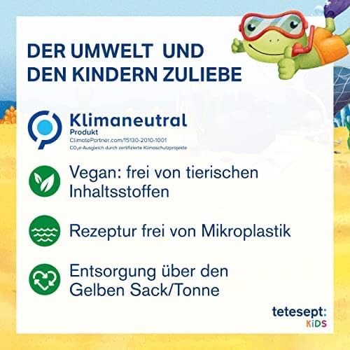 tetesept KIDS Blubbersalz Vulkanland, Kinder Badezusatz, 10 x 50 g