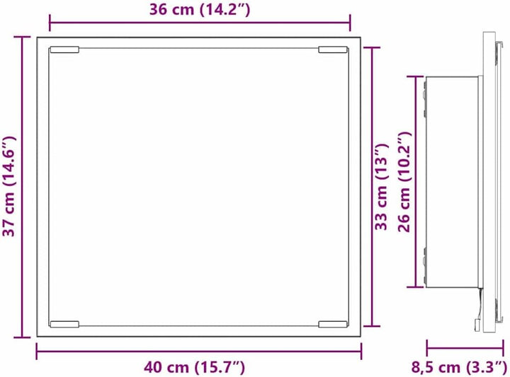 vidaXL LED Badezimmer Spiegel Altes Holz 40x8.5x37 cm Ingenieurholz, Altes Holz