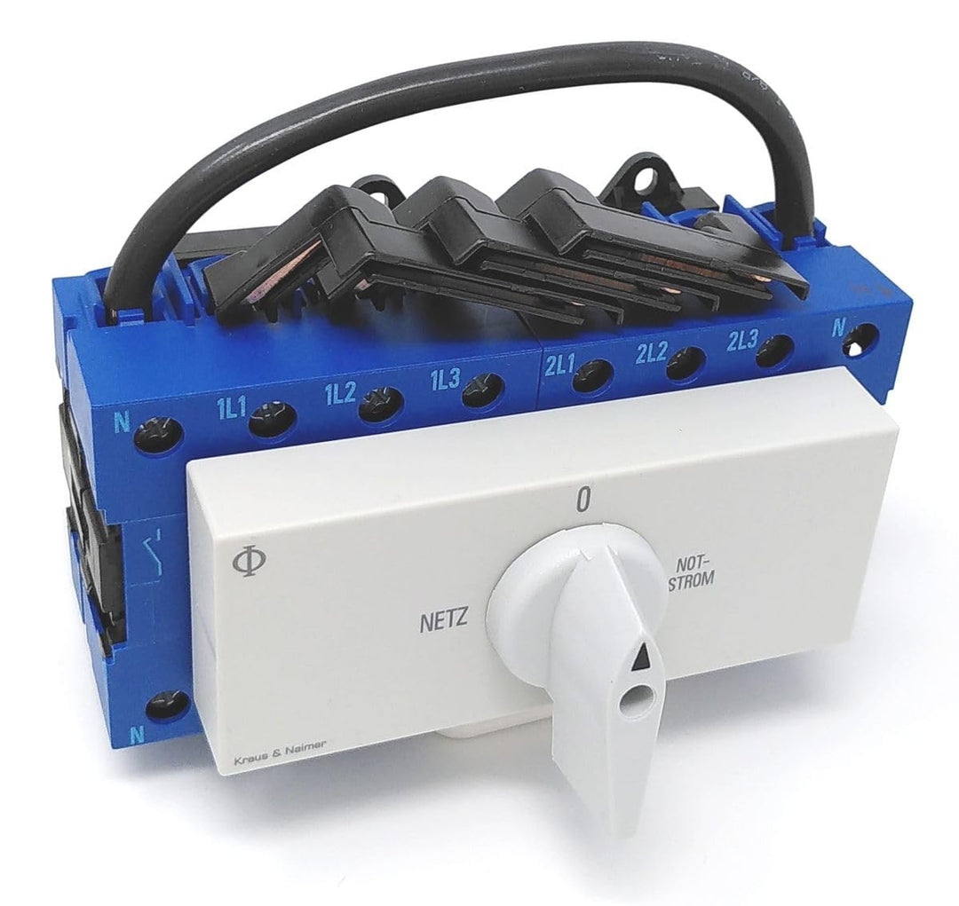 Kraus &amp; Naimer KG40B K950 VE2 +F437 Umschalter 4-polig 40A mit Stellung Netz 0 Notstrom Schnappbefes