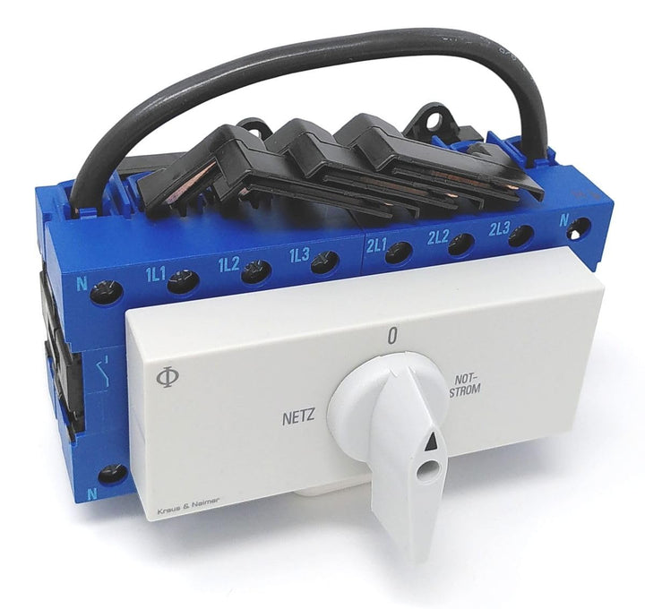Kraus &amp; Naimer KG40B K950 VE2 +F437 Umschalter 4-polig 40A mit Stellung Netz 0 Notstrom Schnappbefes
