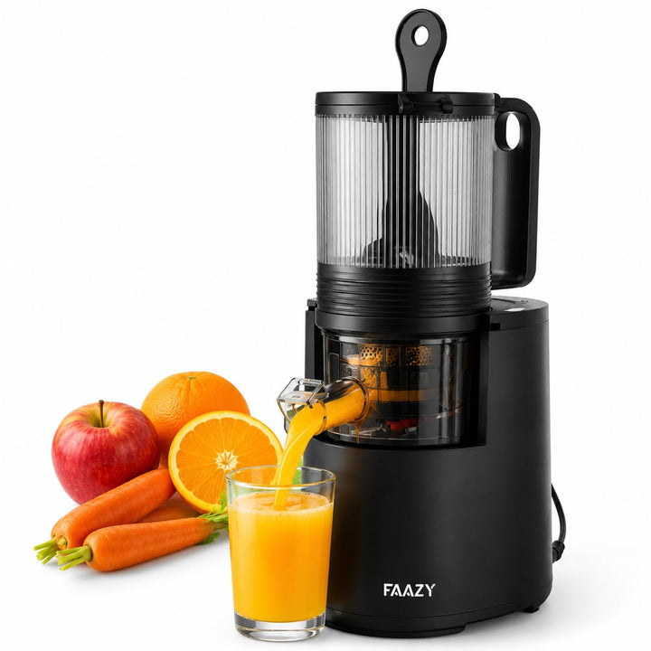 Entsafter Slow Juicer mit 130mm extra grossem Einfüllschacht - Saftpresse für ganzes Obst und Gemüse