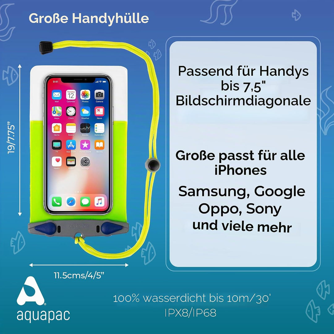 Aquapac wasserdichte Handyhülle 369 (PlusPlus, Schwarz) PlusPlus Schwarz, PlusPlus Schwarz