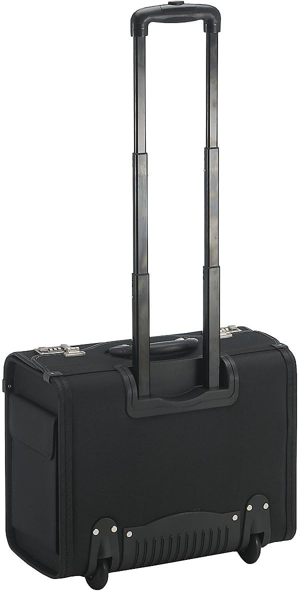Business Pilotenkoffer auf Rollen 46 cm schwarz