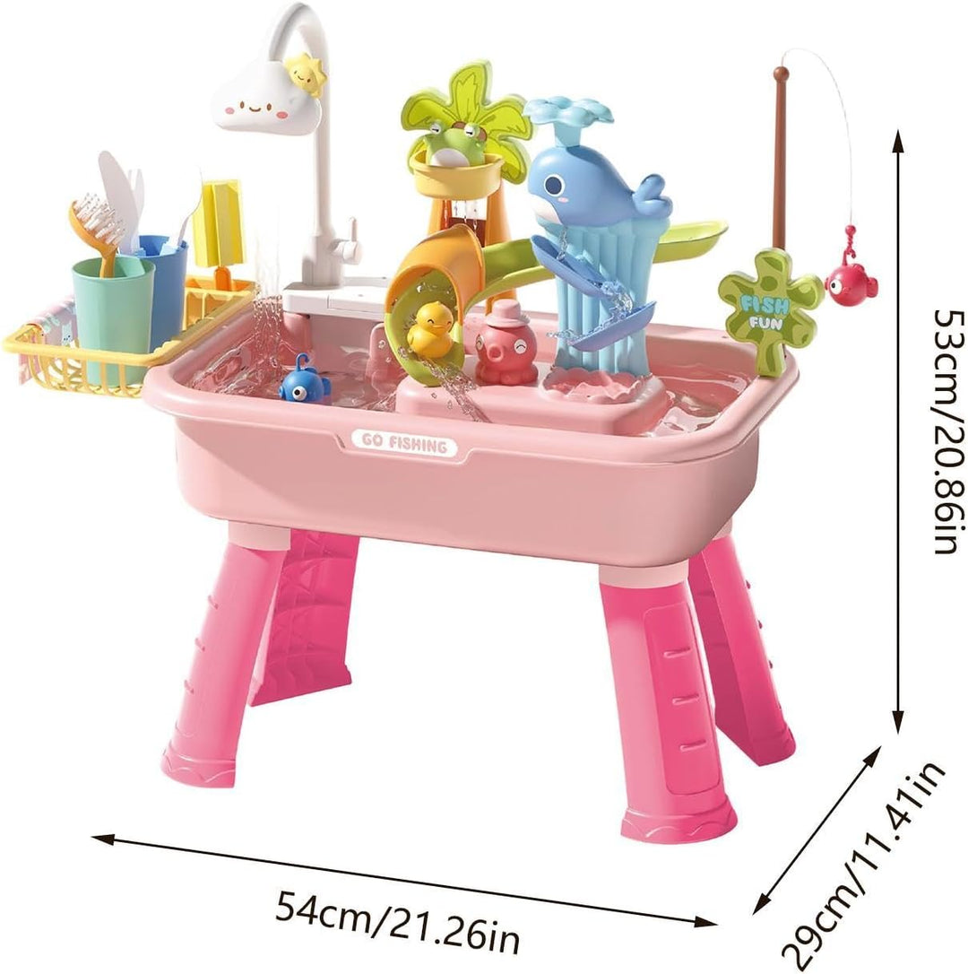Wasser Spieltisch Ab 3, 54 X 29 X 53 cm Wasser Spieltisch, Sand Und Wassertisch, Sommerspielzeug Set
