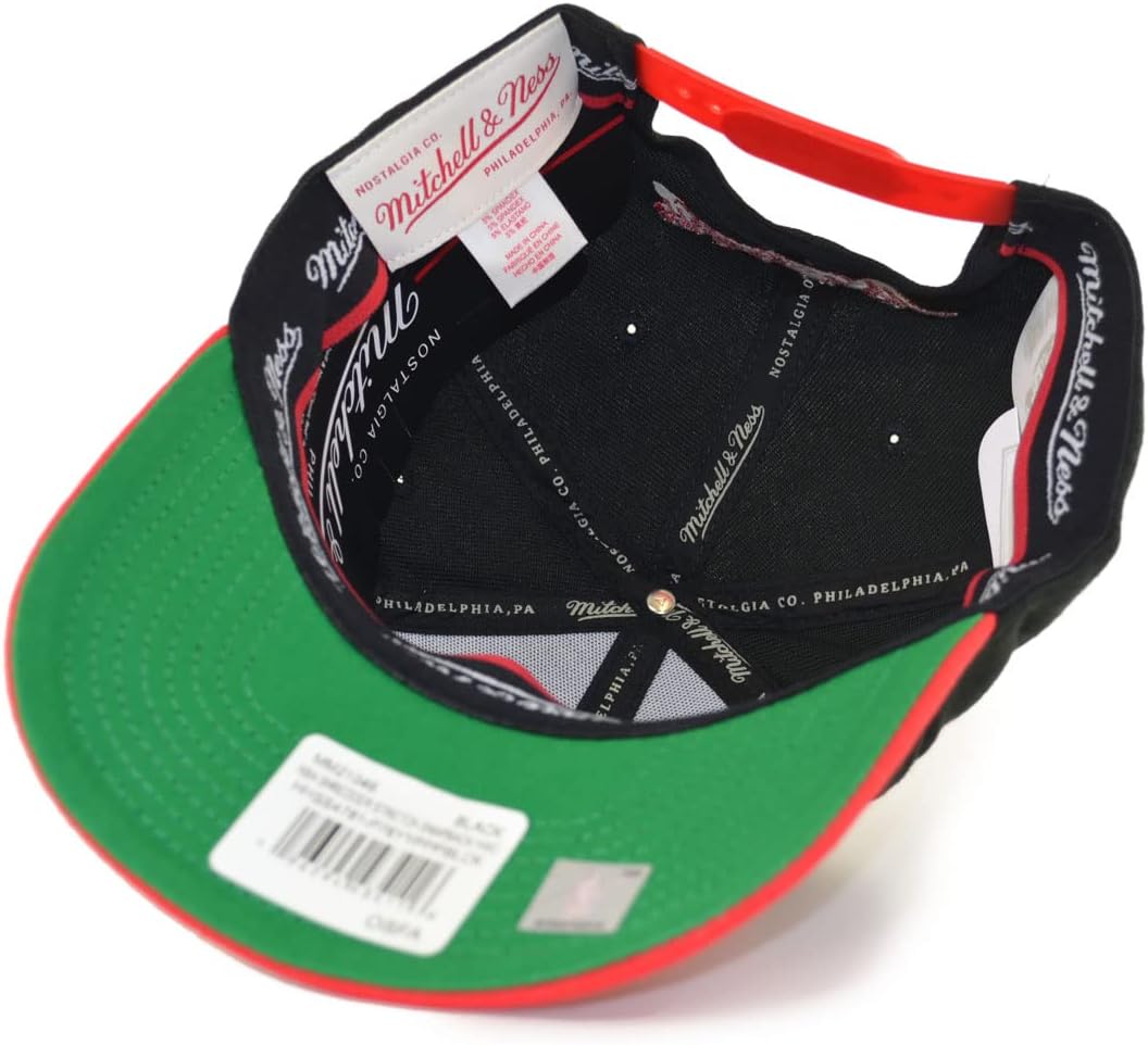 Mitchell &amp; Ness NBA Shredder Stretch Snapback Cap Philadelphia 76ers Black/red
