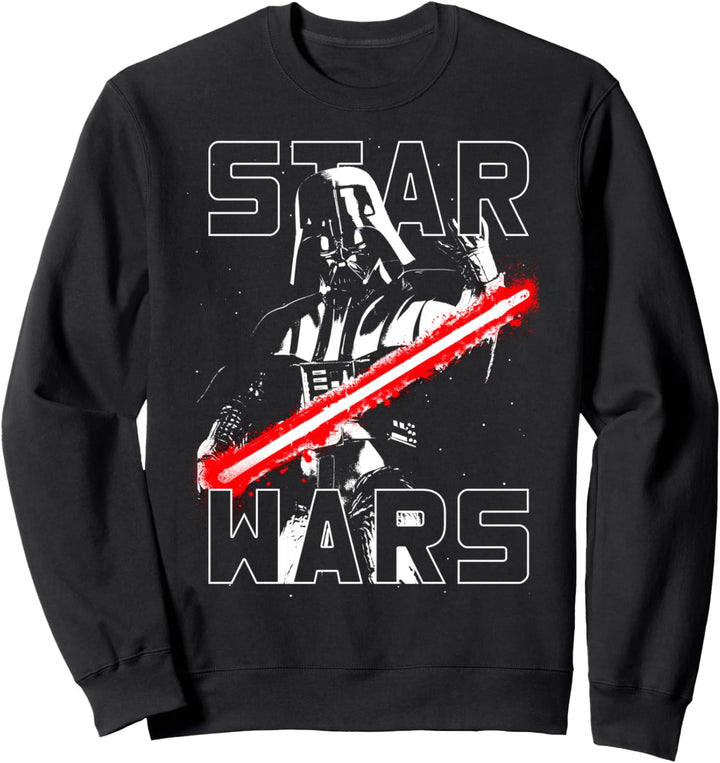 Star Wars Darth Vader Large Lightsaber Faded Portrait Sweatshirt