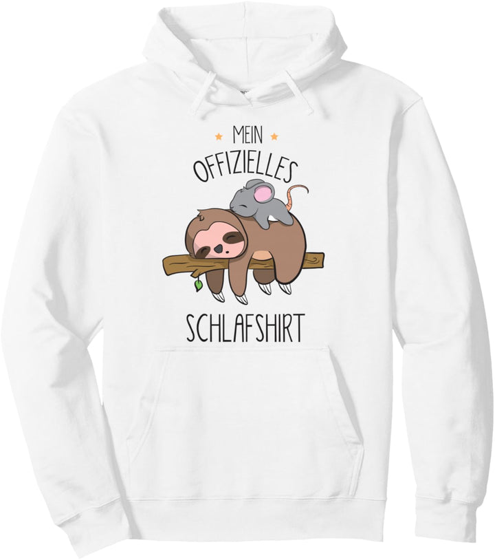 Offizielles Schlafshirt mit Faultier und Maus Pullover Hoodie