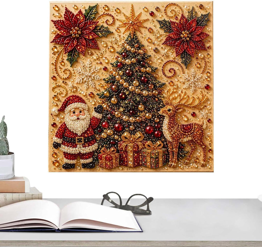 Perlenkunstset Weihnachten Handgefertigte Weihnachts-Wanddekoration, C