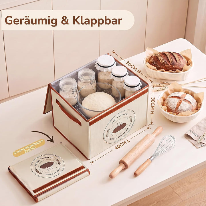 Brot Gärbox 21–50℃ Temperaturregelung, 24H Timer