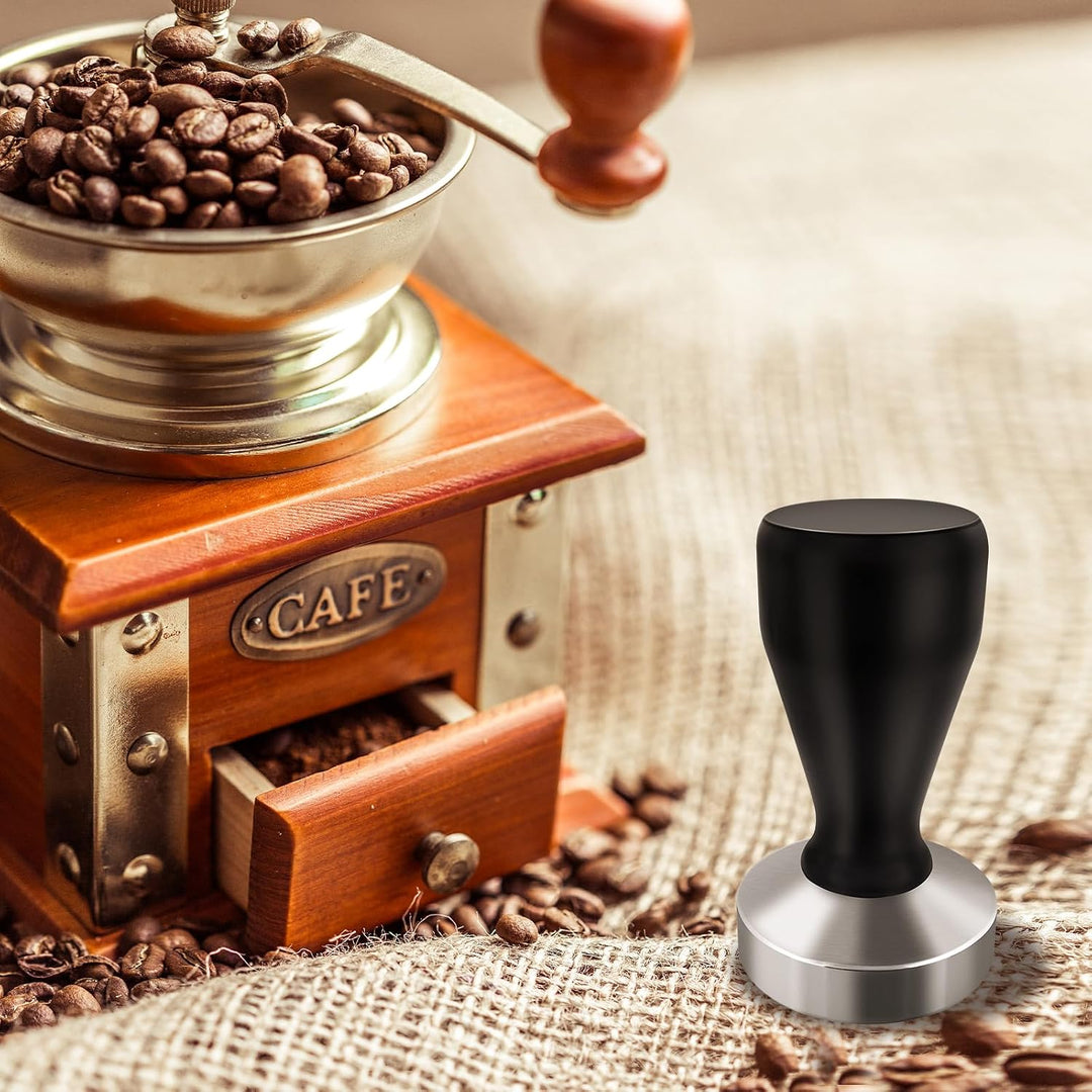 Philorn 51mm Kaffee Tamper aus Edelstahl, Espresso-Stampfer mit Silikonkissen, Kaffeemehlpresser mit