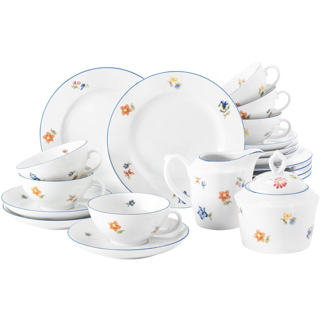 Seltmann Weiden 001.717983 Sonate Nostalgie Teeservice 20-teilig, Porzellan, Bunt