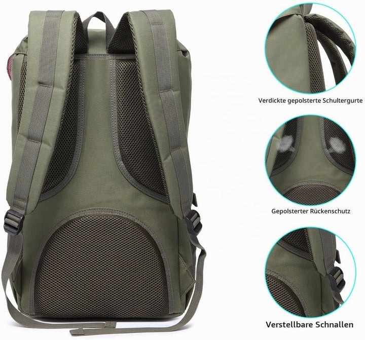 KAUKKO Unisex Ep5 Rucksack 45 x 27 x 17cm (HxBxT) (Nylon Army Green), 45 x 27 x 17cm (HxBxT) (Nylon