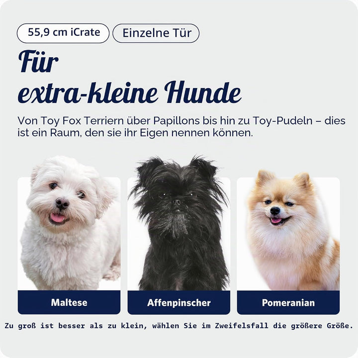 MidWest Homes for Pets iCrate Modell 1522 Hundebox, ca. 58 cm lang, mit Einzeltür, auslaufsicherer B