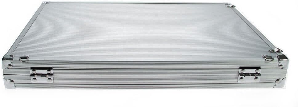 SAFE 5375 Alu Sammel Vitrine mit transparentem Deckel | Wandbefestigung | Setzkasten für Mineralien,