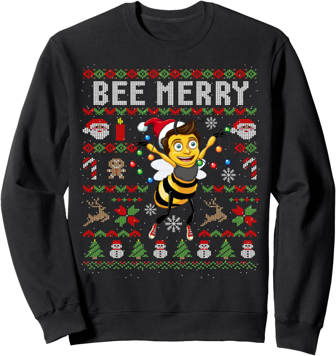Ugly Christmas Bee Merry Bienen Imker Geschenk Sweatshirt