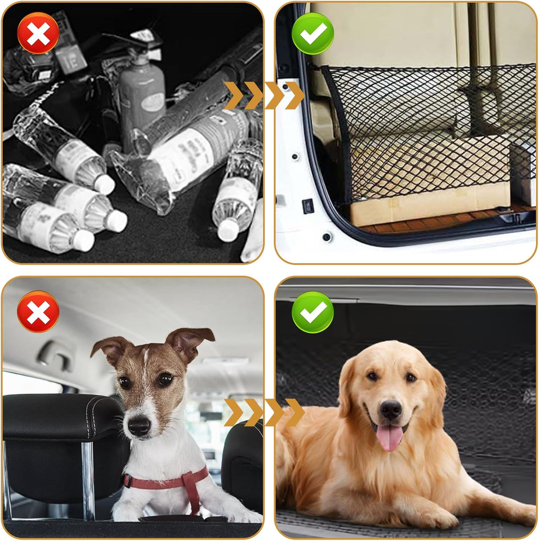 Schutzgitter Auto Barriere Trennnetz: Hundegitter Auto Hundeschutzgitter aus Polypropylen mit 4 Hake
