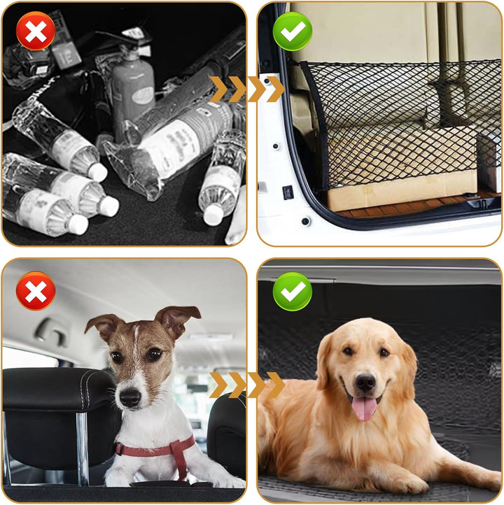 Schutzgitter Auto Barriere Trennnetz: Hundegitter Auto Hundeschutzgitter aus Polypropylen mit 4 Hake