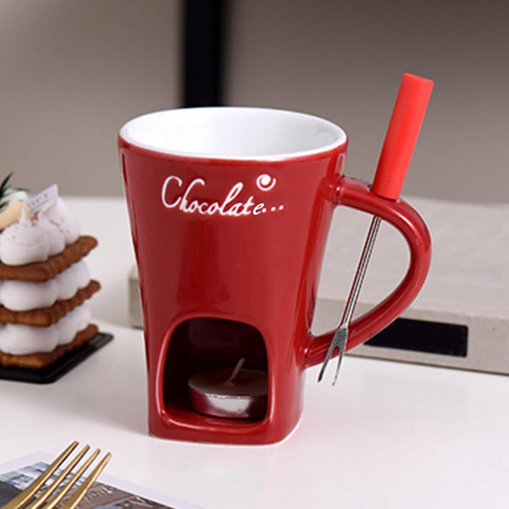 Schokoladenfondue-Set | 200ml Keramik Schokoladenfondue Tasse | Mehrzweck Chocolate Fondue Set Mit G