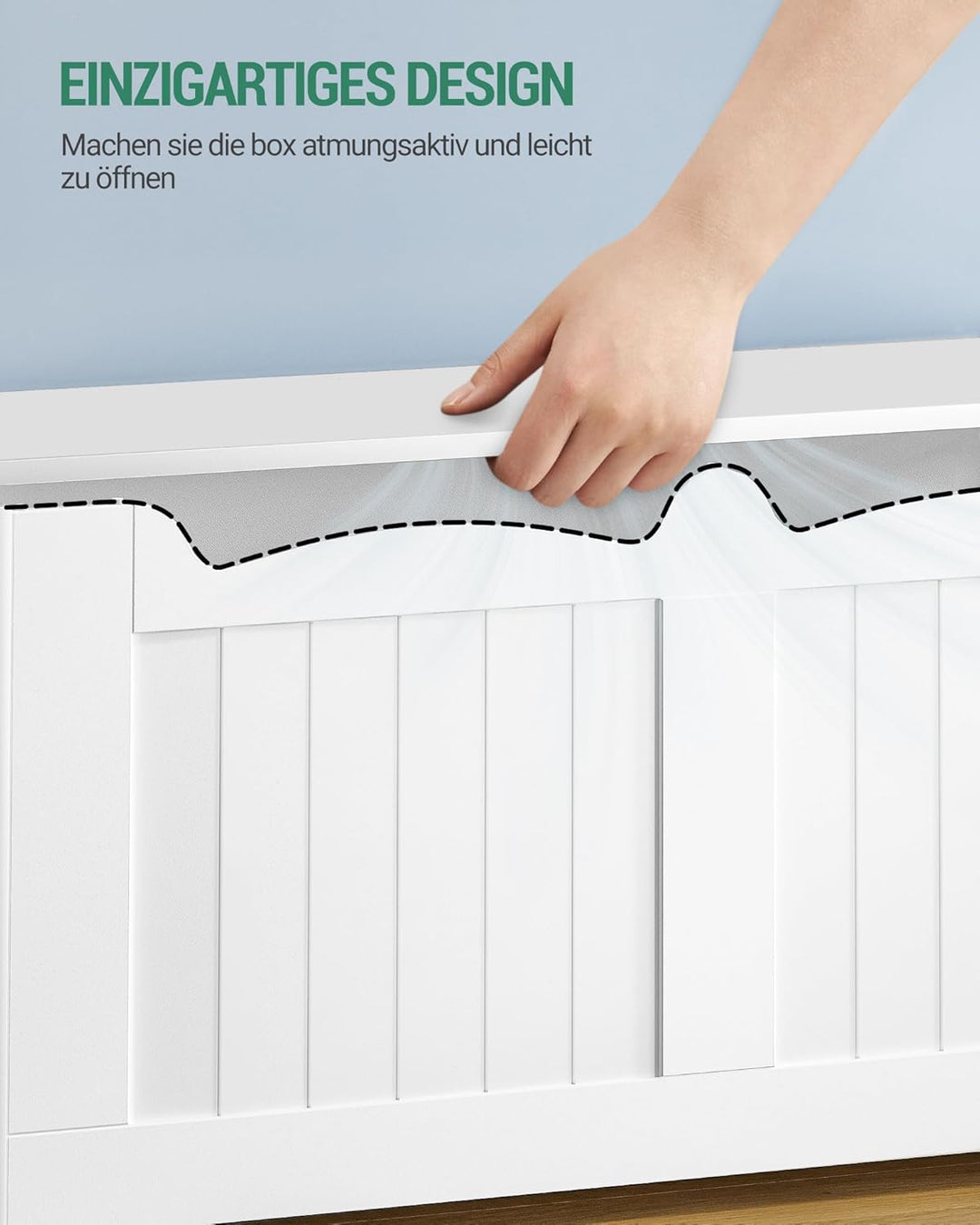 Hzuaneri Schuhbank, Sitzbank mit Stauraum, Sitztruhe, 2 Sicherheitsscharniere, Aufbewahrungsschrank,