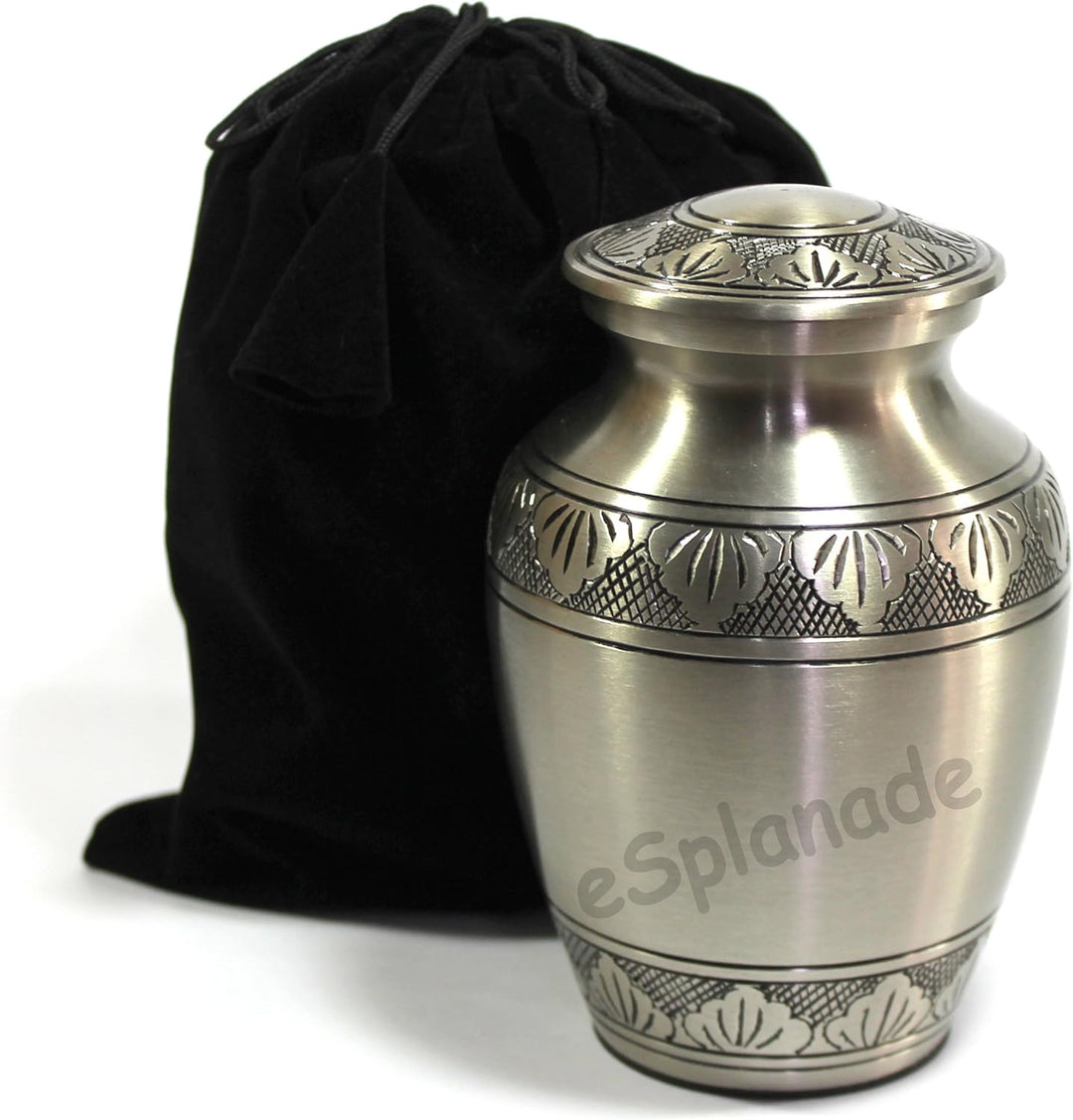 eSplanade Metall-Urnen-Gedenkglas-Behälter (Zinn), Zinn