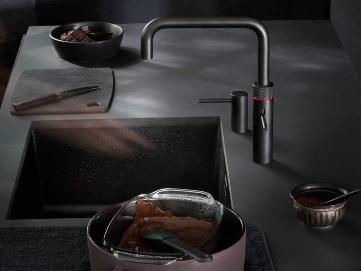 Quooker PRO3-VAQ B &amp; CUBE Fusion Square BLK schwarz Kochend- &amp; Sprudelwasserhahn