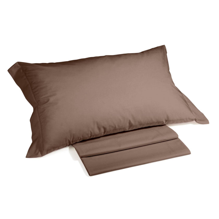 Caleffi Baumwolle einfarbig Bettwäsche-Set, Mokka, Einzelbett Einzelbett Mokka, Einzelbett Mokka