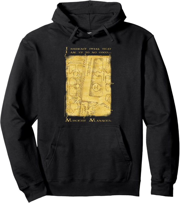 Harry Potter Marauders Map Interior Words Pullover Hoodie