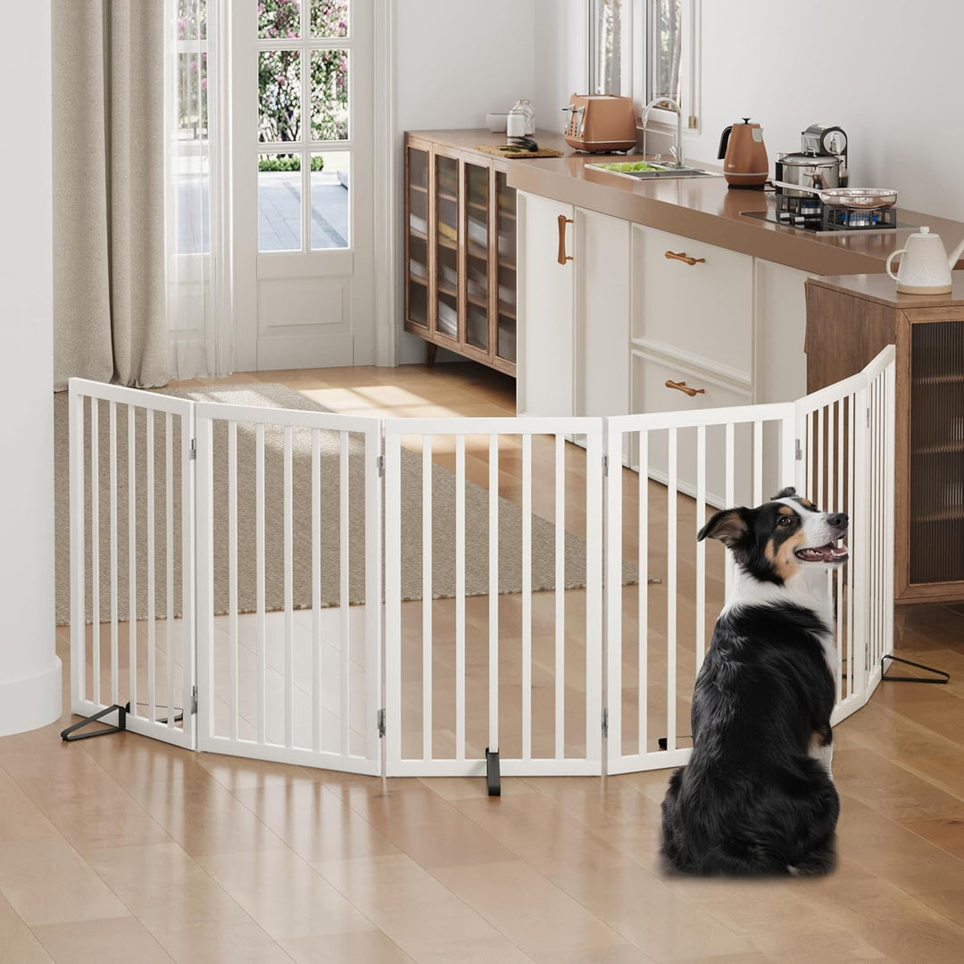 Hohe Hundegitter für Türen, faltbares Hundegitter für den Innenbereich, freistehende Haustiergitter