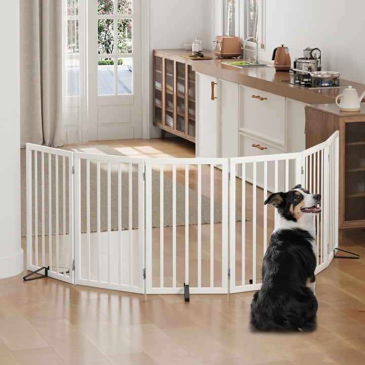 Hohe Hundegitter für Türen, faltbares Hundegitter für den Innenbereich, freistehende Haustiergitter