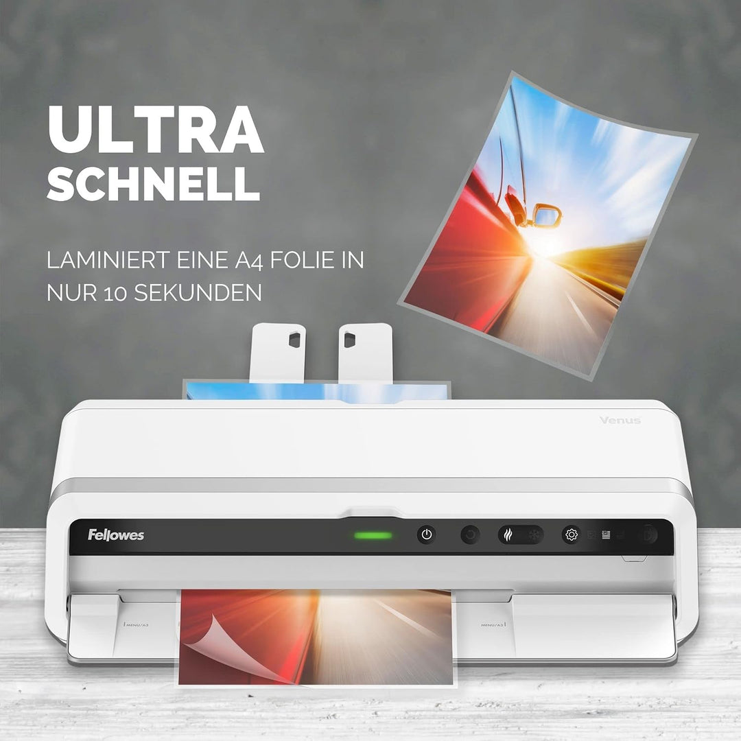 Fellowes Laminiergerät Venus A3 - vollautomatischer Highspeed Laminator - nur 30-60 Sek. Aufwärmzeit