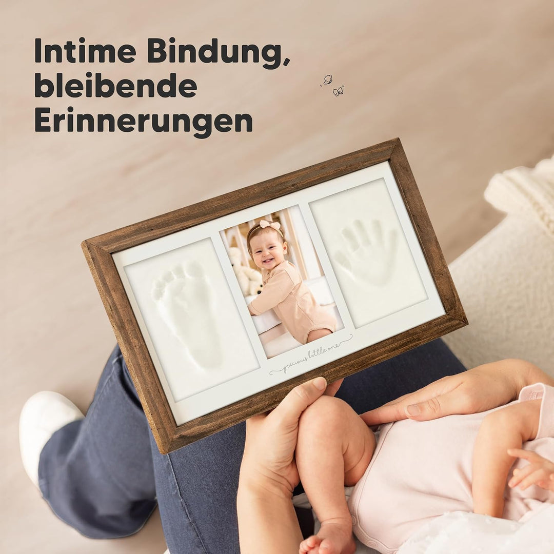 KeaBabies Baby Handabdruck Und Fussabdruck Set - Ton Handabdruck Andenken Rahmen, Neugeborenen Kinde