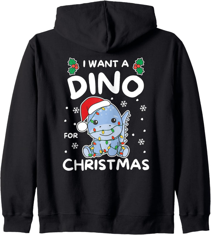 Ich will ein Dino zu Weihnachten süsse Dinos Kapuzenjacke
