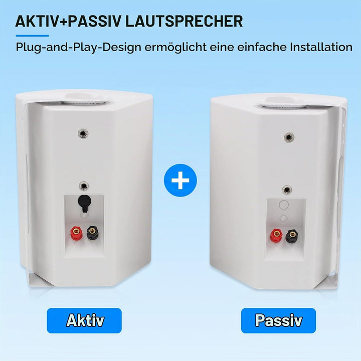 Herdio 5,25 Zoll 200 Watt Wasserdicht Aussenlautsprecher Indoor Outdoor Patio Deck Lautsprecher für