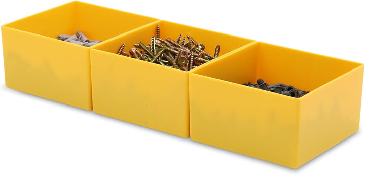 10 Stk. Einsatzkästen E 63, 5 Grössen, 5 Farben, Industrienorm, aus Polystyrol, schlagfest (108x108x