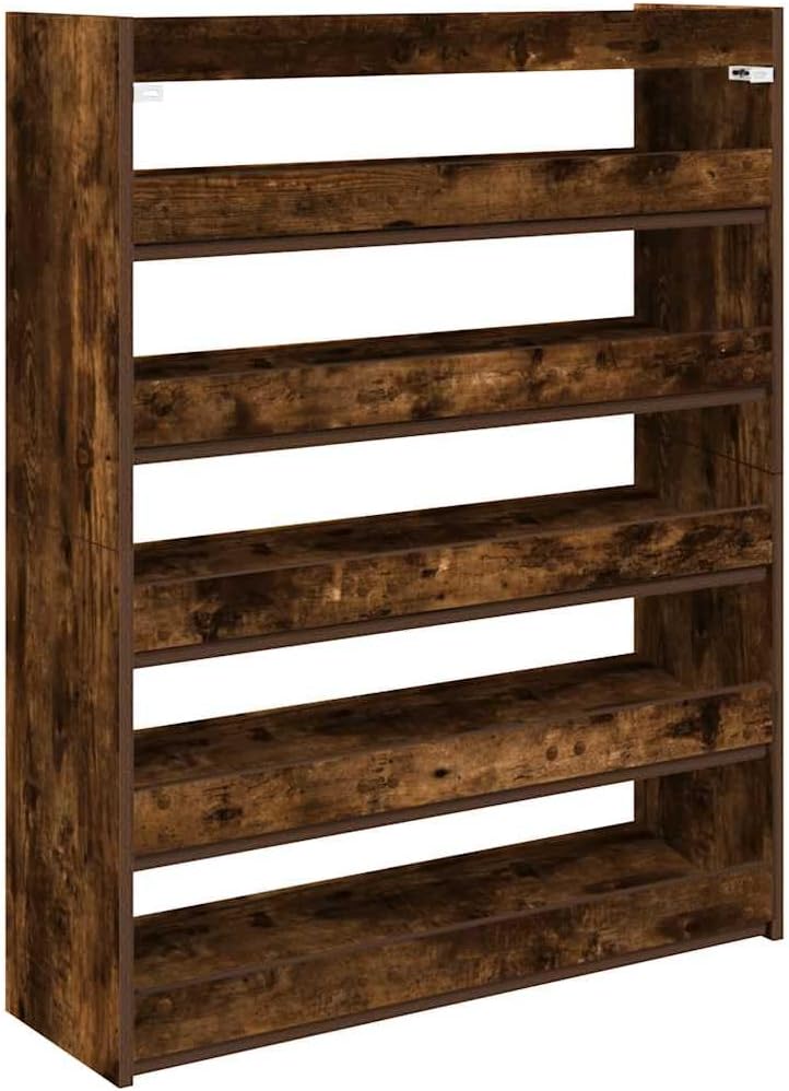 vidaXL Schuhregal Räuchereiche 80x25x100 cm Holzwerkstoff Räuchereiche 100 cm; 80 cm, Räuchereiche 1